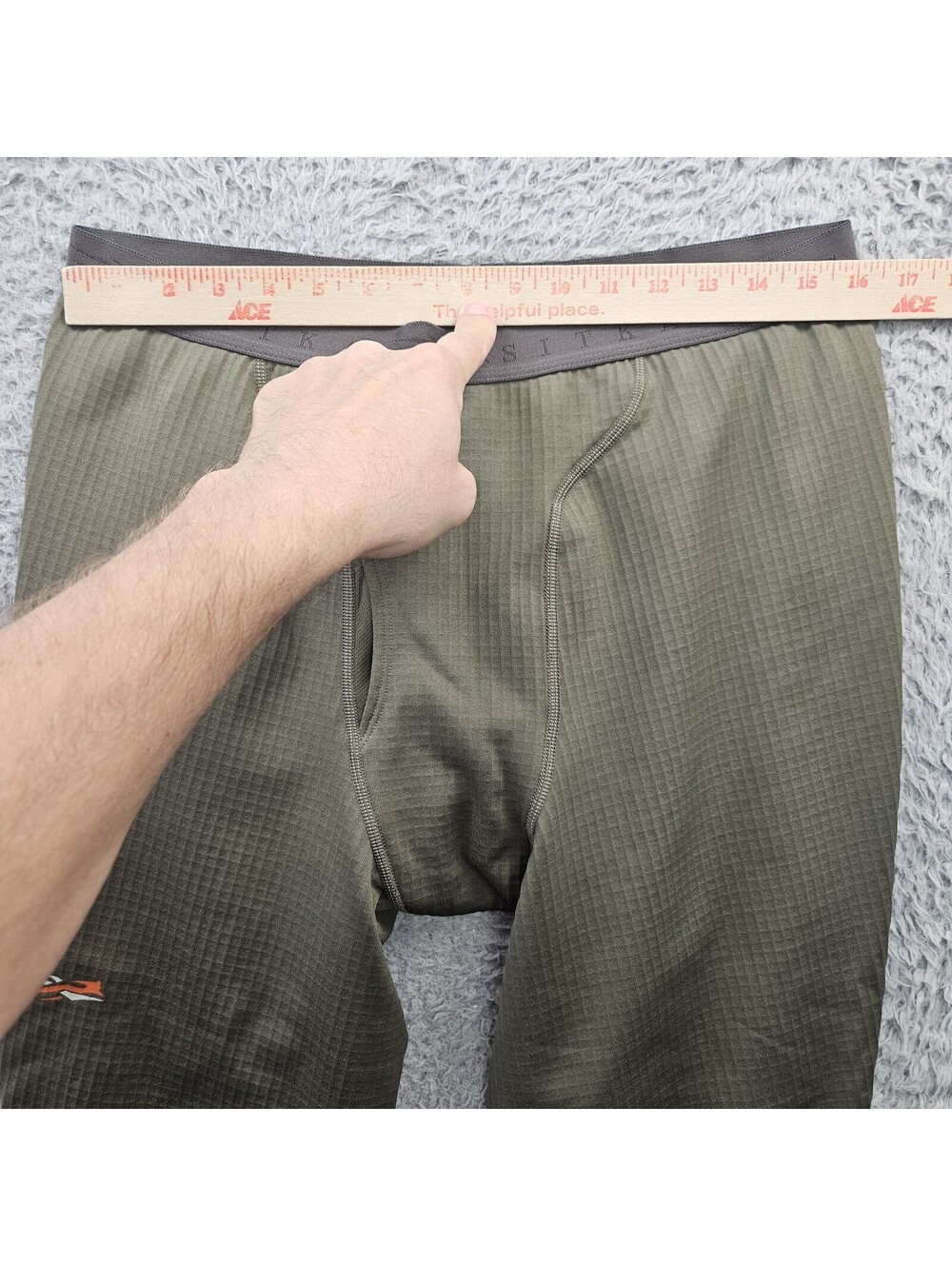 Sitka Gear Waffle Knit Baselayer Pant Green Large (fits 34-36x30) - Picture 7 of 13
